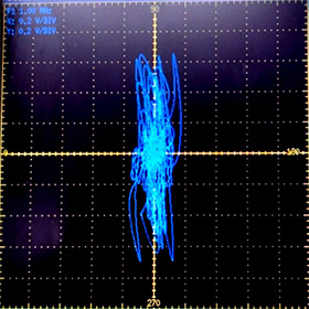 図14b 渦流信号（1MHz）大キズの画像